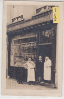 62 - BERCK PLAGE: Devanture Du Charcutier GOSSET - FLIESSE -  Superbe Carte Photo - Commerce - Magasin - Métier - Winkels