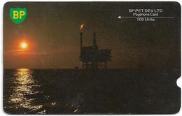 UK - Oil Rigs (GPT) - BP - 2BPPA - (Small Logo, Deep Notch), Used - [ 2] Oil Drilling Rig