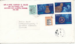 Canada Cover Sent Air Mail To Denmark 1989 Topic Stamps - Cartas & Documentos