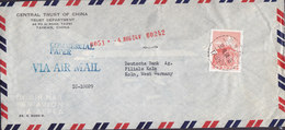 Taiwan Purple Air Mail & Commercial Paper CENTRAL TRUST OF CHINA, TAIPEI 1964 Cover Brief DEUTSCHE BANK KÖLN Germany - Lettres & Documents