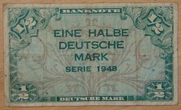 Allemagne - 1/2 Deutsche Mark - Série 1948 . Bundesrepublik Deutschland - 1/2 Mark