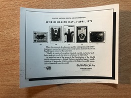 United Nations Unies New York UN UNO ONU 1972 - Epreuve Photo Publicity Essay World Health Day Santé Gesundheit - Brieven En Documenten