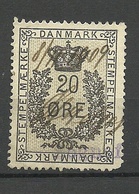 DENMARK Dänemark O 1909 Tax Stempelmarke Documentary Tax - Fiscaux