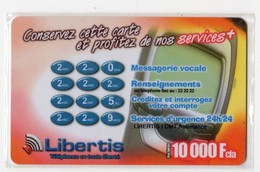 GABON Prépayée LIBERTIS 10 000 FCFA Date 2001 - Gabun