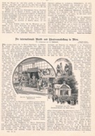 A102 411 - Wien Musik-/Theaterausstellung International Artikel Mit 8 Bildern 1892 !! - Musei & Esposizioni