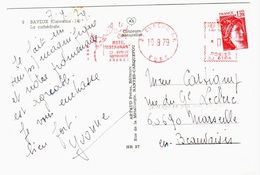 EVREUX RP Eure Carte Postale 1,20 F Sabine Rouge De Carnet Yv 1974 Ob 10 9 1979 EMA SJ6104 Hotel Le Grand CERF  Valeur 0 - Brieven En Documenten