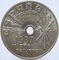 LaZooRo: Spain 25 Centimos 1937 UNC - Nationalist Location