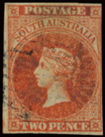 AUSTRALIA SOUTH AUSTRALIA 1856-57 2 P. ORANGE RED (SG 7) USED OFFER! - Gebraucht