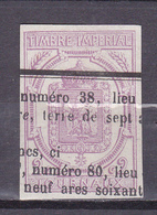 N° 1 Timbres Pour Journaux Typographie Non Dentené 2c Lilas Très Beau Timbre Voir Oblitération. - Newspapers