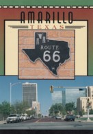 Route 66 Image Sing For Amarllo Texas, City Scene, C1990s/2000s Vintage Postcard - Route '66'