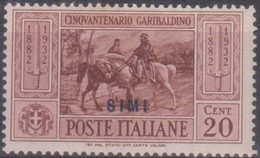 Italia Colonie Egeo Simi 1932 SaN°18 MH/* Vedere Scansione - Aegean (Simi)