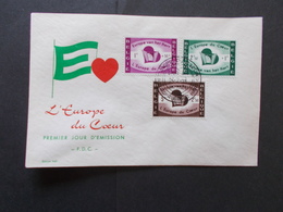 BELGIQUE  - L'europe Du Coeur  FDC    N 1090/92 Année  1959 ( Voir Photo ) 92 - 1951-1960