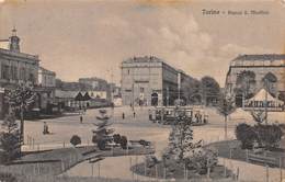 010237 "TORINO - PIAZZA S. MARTINO" ANIMATA, TRAMWAY.  CART SPED 1917 - Orte & Plätze