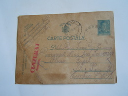 ROMANIA WWII  CARTA POSTALA 4 LEI 1941 SOLDAT -- CENZURAT - Franchise