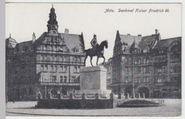 (40511) AK Metz, Denkmal Kaiser Friedrich III., Vor 1945 - Lothringen