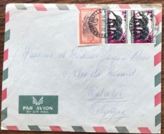 LETTRE CONGO BELGE + CONGO République MIXTE COB293 ( Val 1/8/1960) + COB407 D'ELISABETHVILLE 20.11.1964-> Belgique - Autres & Non Classés