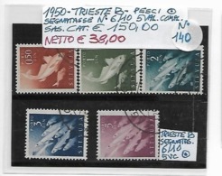 ITALIA ʘ 1950 TRIESTE Zona B - PESCI, SEGNATASSE - Portomarken