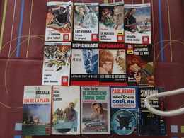 LOT DE 13 ROMANS POLICIER ET ESPIONNAGE - Lots De Plusieurs Livres