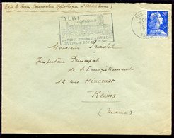 France - Marianne De Muller - Sur Lettre - N° 1011B - Points Blancs Sous Postes - 1955-1961 Marianne Van Muller