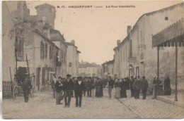 40 ROQUEFORT  La Rue Gambetta (très Animée) - Roquefort