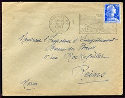 France - Marianne De Muller - Sur Lettre - N° 1011Bc - Oblitération Versailles - 1955-1961 Marianne Of Muller