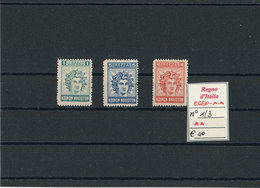 EGEO AMINISTRAZIONE AUTONOMA 1912 MNH N° 1-3 - Egée (Admin. Autonome)