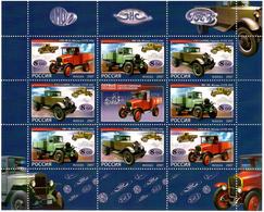 Russia 2007 . First Russian Trucks. Sheetlet Of 8 + Label.    Michel # 1437-39   KB - Ongebruikt