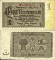 Deutsches Reich Rosenbg: 166c, Firmendruck 8stellige Kontrollnummer Bankfrisch 1937 1 Rentenmark - 1 Rentenmark
