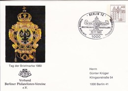 Berlin - Postkarte Mit Sonderstempel Tag Der Briefmarke Verband Berliner Philatelisten-Vereine - 1980  (49194) - Cartes Postales Privées - Oblitérées