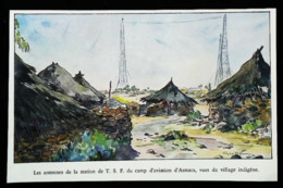 Asmara  Érythrée   - Station TSF Du Camp D'aviation Italien  - Coupure De Presse (illustration) 1935 - Andere & Zonder Classificatie