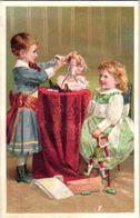 1 Litho 1890' PUB Card Pharmacy Druggist Dr. Schenck's Pulmonic Syrup Dolls Harlequin Toys, Pills Tonic Quack Charletan - Medical & Dental Equipment