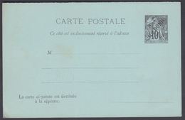 1892. NLLE CALACONIE. CARTE POSTALE COLONIES POSTES REPUBLIQUE FRANCAISE Double.  10 ... () - JF322043 - Lettres & Documents