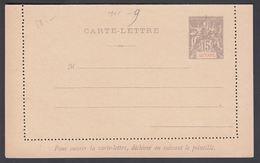 1900. GUYANE. CARTE-LETTRE.  15 C.  Gray.  () - JF322178 - Brieven En Documenten