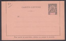 1900. GUYANE. CARTE-LETTRE.  25 C.  Black.  () - JF322183 - Lettres & Documents