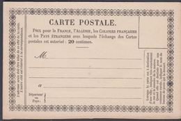 1876. GUADELOUPE. CARTE POSTALE  Prix Pour La France …….20 Centimes. Black.  () - JF321715 - Lettres & Documents