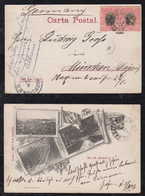 Brazil Brasil 1898 Picture Postcard RIO DE JANEIRO + PETROPOLIS To MUNICH Germany - Briefe U. Dokumente