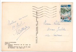 ANDORRE N°175 SUR CARTE POUR LA FRANCE 1968 - Covers & Documents