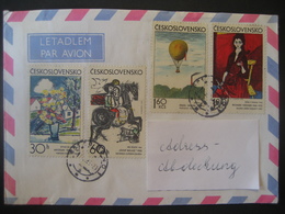 Tschechoslowakei- Beleg Tschechische Grafik Mi. 2117-2120 - Lettres & Documents
