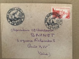 Lot De 3 LSC Avec Cachet Commémoratif Du Prix Alfred Leblanc Au Mans 1947  Montgolfière Ballons - Temporary Postmarks