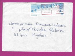 LETTRE CAVALAIRE SUR MER  1992 - Storia Postale