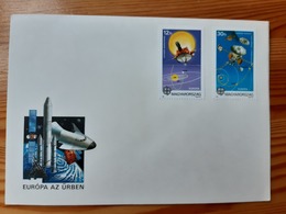 Stamps On Envelope, Hungary 1991. - Space - Brieven En Documenten