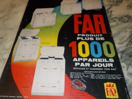 ANCIENNE  PUBLICITE PLUS DE 1000  APPAREILLES  DE FAR 1960 - Other Apparatus