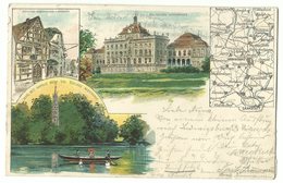 Marbach, Ludwigsburg & Monrepos Litho 1902 - Marbach