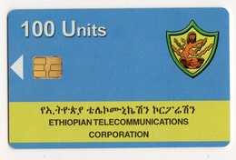 ETHIOPIE REF MV CARDS ETH-01 100U ETC LOGO Date 2003 - Ethiopie