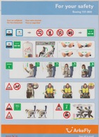 Safety Card TUI ArkeFly Boeing 737-800 - Consignes De Sécurité