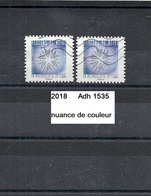 Variété Adhésif De 2018 Oblitéré Y&T N° Adh 1535 Nuance - Usados