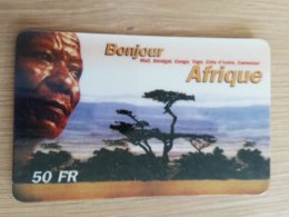 FRANCE/FRANKRIJK  50 FF BONJOUR AFRIQUE    PREPAID  USED    ** 1464** - Prepaid: Mobicartes