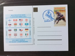 Championnat Du Monde De Ice Hockey Sur Glace - 2012 Carte Oblitérée En 3D Les 4 Poules - Ansichtskarten