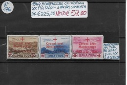 MONTENEGRO **1944 OCCUPAZIONE TEDESCA, POSTA AEREA - German Occ.: Montenegro