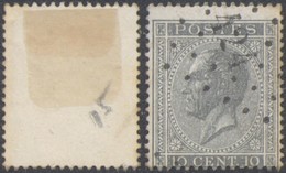 émission 1865 - N°17 Obl Pt 424 "Bruxelles (Lux)" - 1865-1866 Perfil Izquierdo